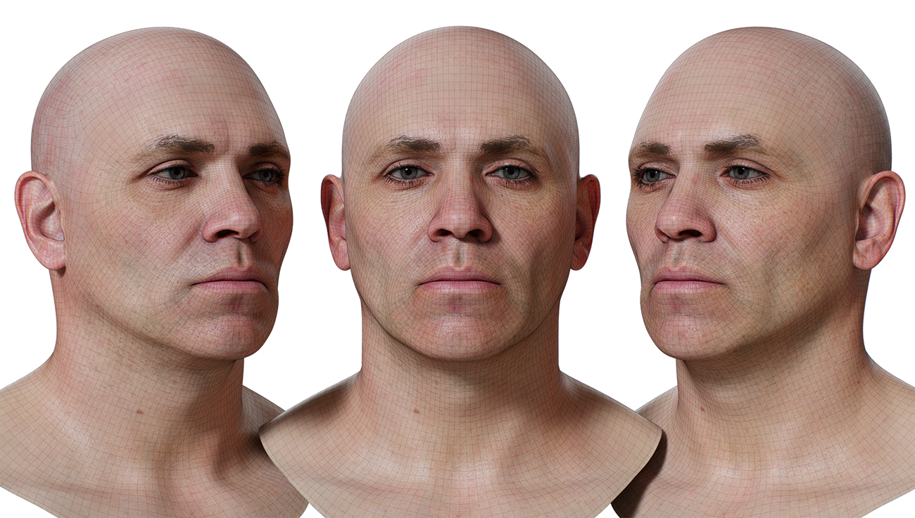 Download 3d head model with realistic skin